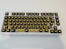 KBDFANS Bella White Brass Mechanical Keyboard...