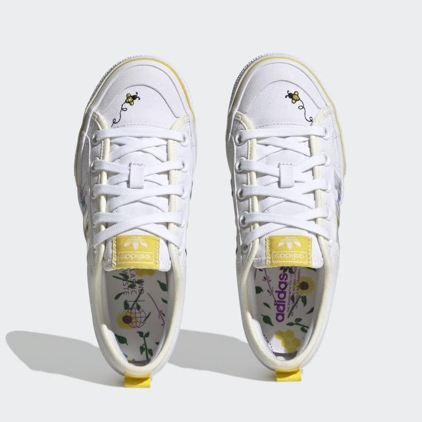 Adidas Kids Nizza Platform Shoes, White thumbnail 2