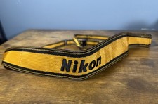 Nikon AN-6Y Yellow / Black Vintage Camera Neck Strap w/ Metal Buckles Nikon AN-6