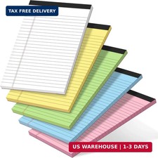 5Pack Note Pads 5x8,Legal Pads Multicolor College Ruled Legal Pads
