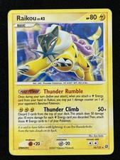 Pokémon TCG Raikou 16/132 Secret Wonders Holo Rare Basic 2007 HP