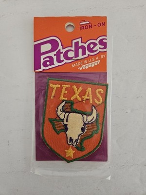 Vintage 1980s Texas State Embroidered Iron-on Souvenir Patch 2.5'' X 2''