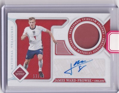 National Treasures James Ward Prowse Match Worn Patch Autogramm England 17/49