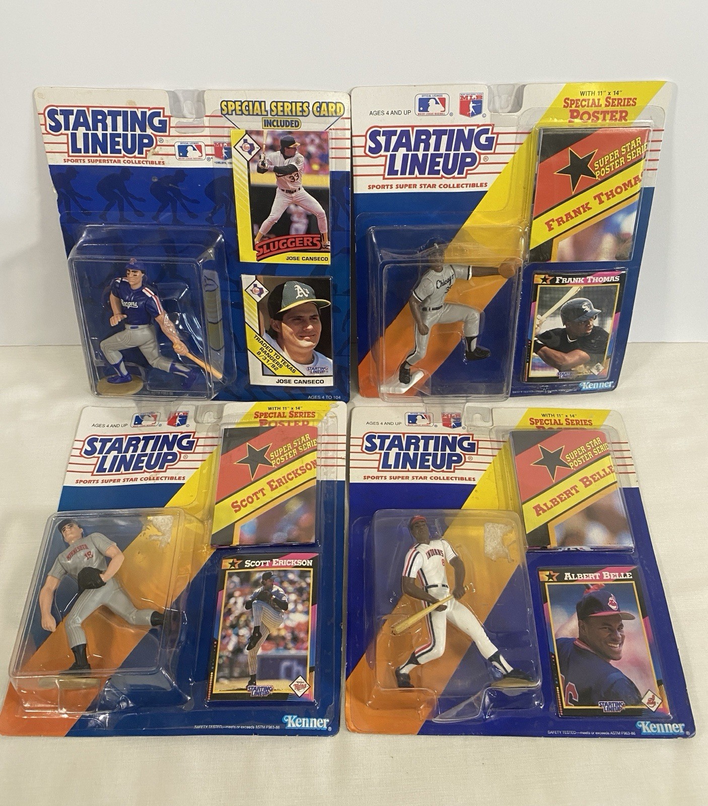 Starting Lineup Lot 1992 Frank Scott Thomas Erickson Belle 1993 Jose Canseco