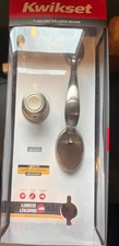 Kwikset SmartKey Security Satin Nickel Entry Handleset w/ Deadbolt Silver