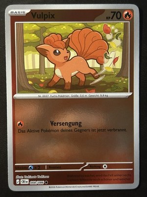 Pokemon Vulpix 8/86 Wachsendes Chaos Reverse Holo Common DE NM-Mint