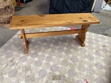Solid Natural Brown Pine Bench Kitchen Dining Refectory Vintage Retro