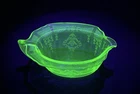 Vintage Uranium Green Depression Glass Creamer Princess
