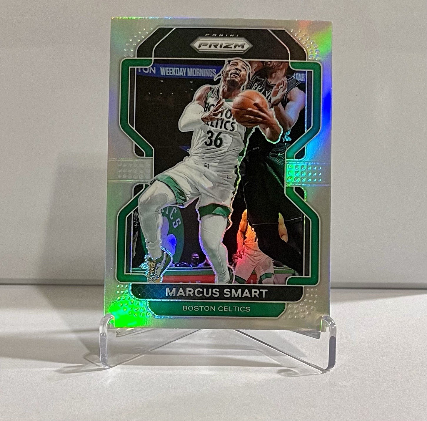 2021-22 Panini Prizm Boston Celtics Marcus Smart Silver Prizm #43