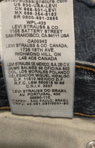 Signature Levi Strauss Shorts Blue Denim Cuffed Slim Straight Fit Cotton Sz 18 - Picture 5 of 8