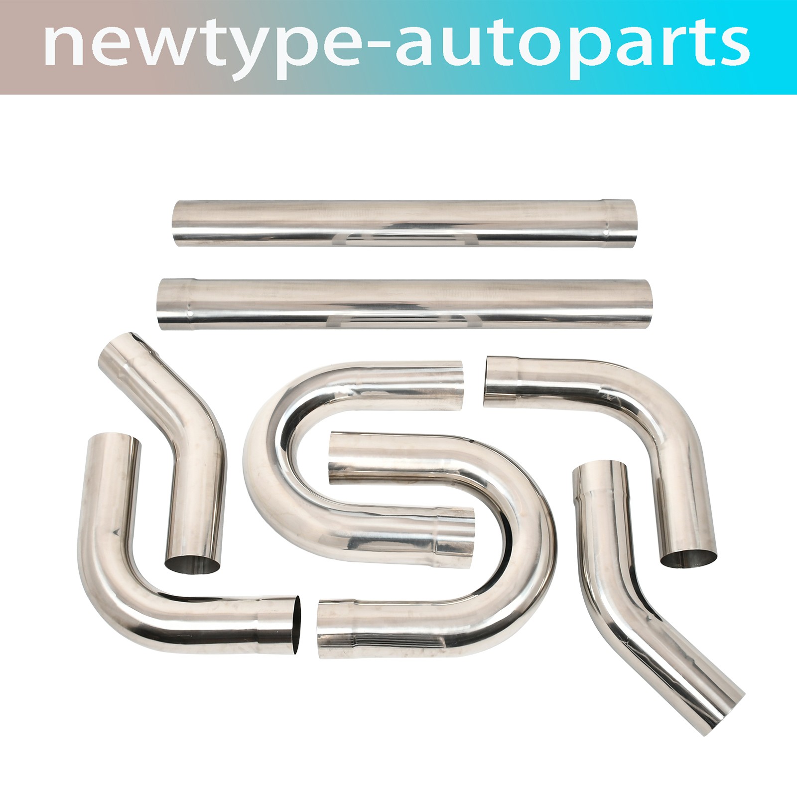 5''Industrial Pipes Bend Exhaust Tube Pipe Kits Straight & 45° 8PCS