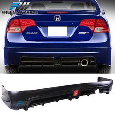 For 06-11 Honda Civic 4dr Rear Bumper Lip Spoiler Bodykit Mug Rr Pp With Led