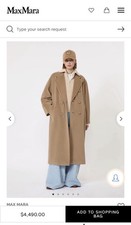 Max Mara 101801 Beige Wool Cashmere Oversized...