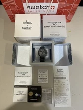 Omega X Swatch Moonswatch Mission To Earthphase New With Receipt