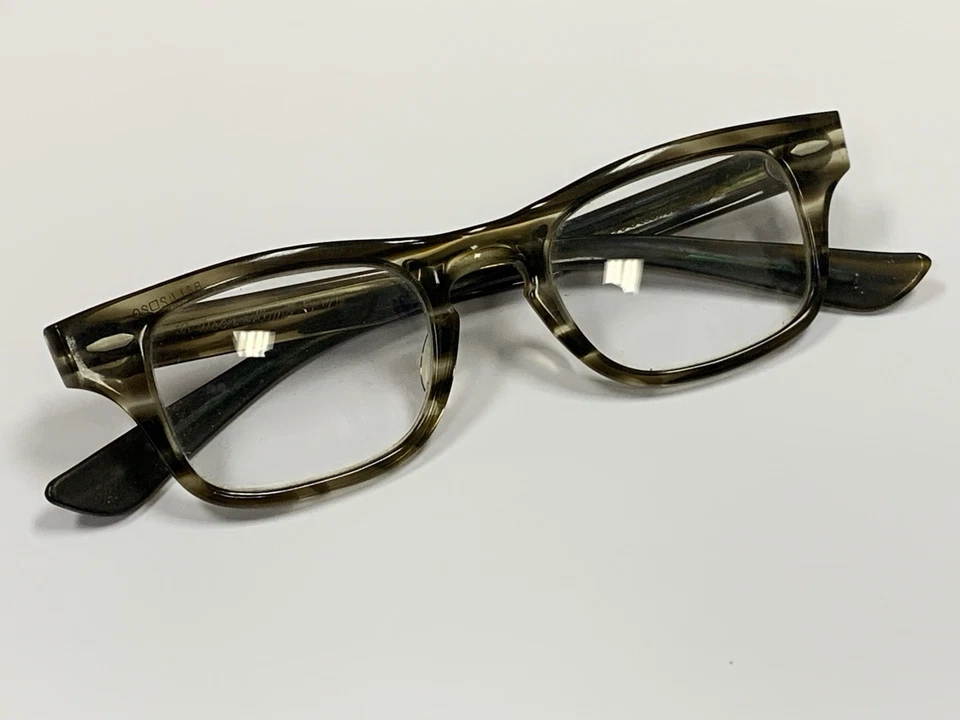 Vintage 1950's Bausch Lomb Horn Rimmed Tortoise Wayfarer Glasses Frames Eyeglass - Image 2 of 4