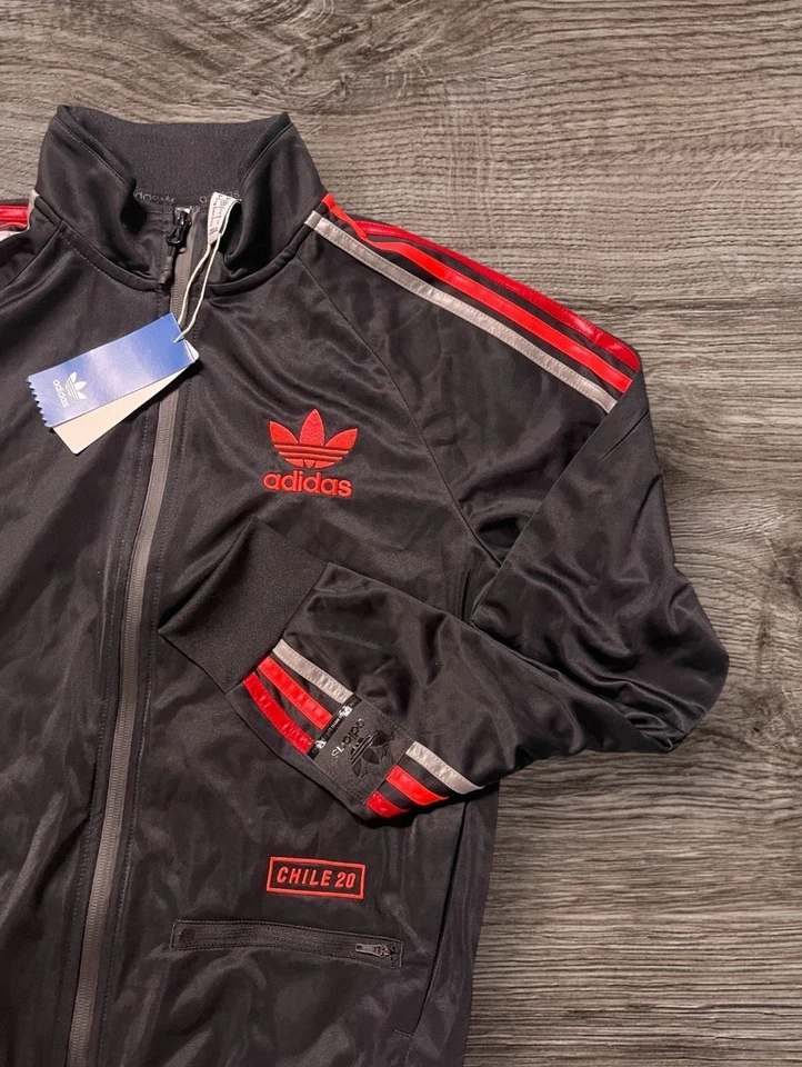 Adidas CHILE20 TT Track Tops Originals Black/Light Granite Track Jacket Size S - Image 3 of 4