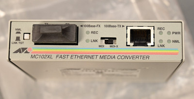 ATI AT-MC102XL Fast Ethernet to Fiber Media Converter NOS Allied Telesyn