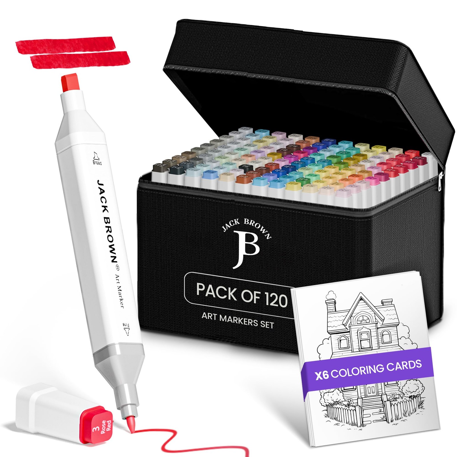 120 Colors Alcohol Markers Set with Fine & Chisel Dual Tip - Professional Art...