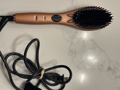 GLAMFIELD HSB-002 Copper Electric 45W Hair Straightening Brush Plastic