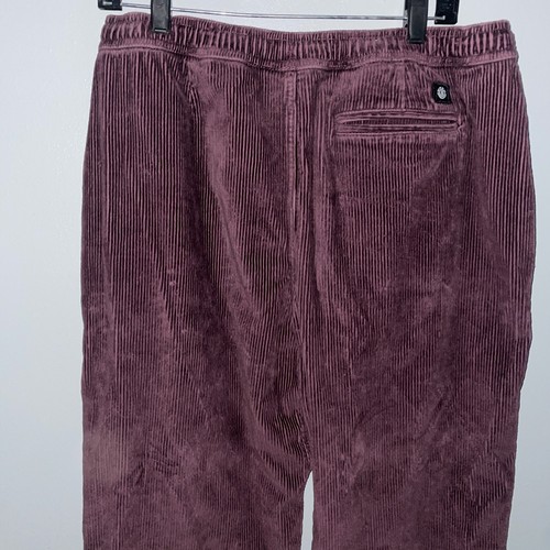 Element Pantalone in velluto a coste elastico in vita taglia Large Borgogna W - Foto 8 di 9