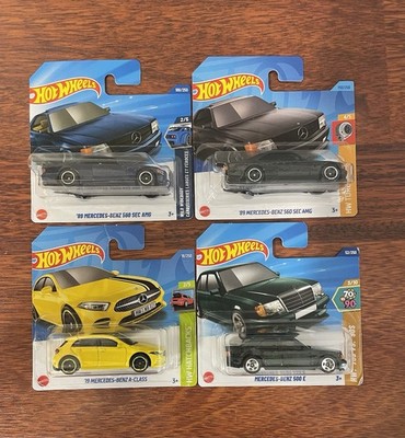 Hot Wheels Konvolu 4x Mercedes-Benz 500E Grün + 560 Sec Blau / Schwarz + A Class