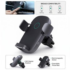 Universal Auto-Clamping Car Phone Mount 10W Fast Wireless Charger