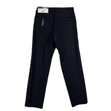 Ryan Seacrest Distinction Pants Mens 30x30 Black Wool Slim Fit Dress Trousers