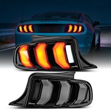 For 2010-2014 Ford Mustang Led Tail Lights Assembly Smoke Lens Lr Wsequential