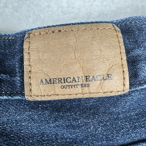 American Eagle Mom Shorts Women’s Size 10 Dark Wash Raw Hem High Rise Denim Blue - Imagen 7 de 11