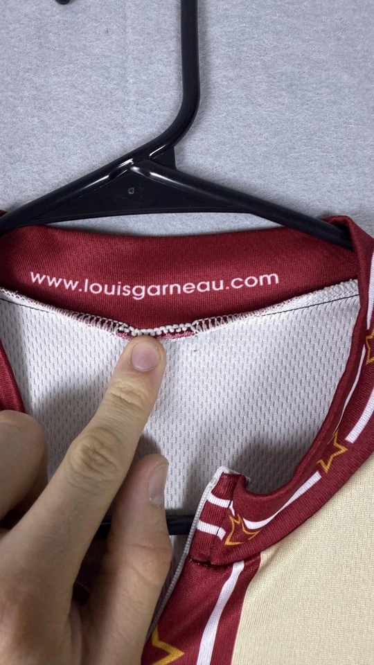 Camisa de conexión de bicicleta Louis Garneau Piermont para hombre grande amarillo granate ciclismo Foto 3 de 4