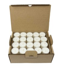 80 Pack Eco-Friendly Compostable Tea Lights – 6Hr Burn Natural Wax Candles