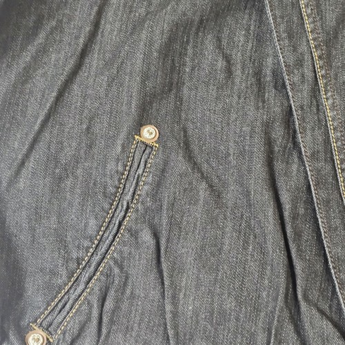 Veste en jean bleu foncé Apple Bottoms Jeans femme taille 2X chemise courte Y2K 90 - Photo 8/15
