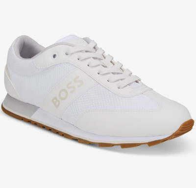 HUGO BOSS $199 Men's PARKOUR RUNN MEMX 0 Sneaker Shoes Size 11 NEW WHITE