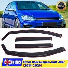 4PCS Tinted Wind Rain Sun Deflectors For VW GOLF MK7 5 Door Hatchback 2012-2020