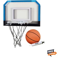 All-in-One Mini Pro Basketball Hoop Set for Indoor Fun - Easy Door Mount, Blue
