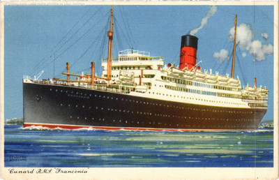 PC SCHIFFE CUNARD RMS FRANCONIA (a69311)