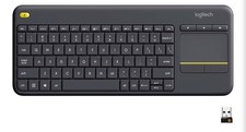 Logitech K400 Plus Wireless Touch TV Keyboard with Easy Media Control and Built-