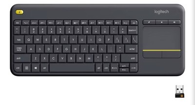 Logitech K400 Plus Wireless Touch TV Keyboard with Easy Media Control and Built-