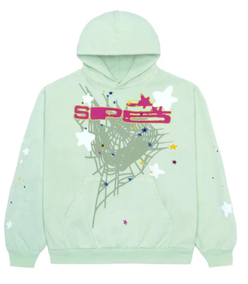 SP5DER Spider Lime Hoodie Sweatshirt Pullover - SIZE XL - NEW w/tags no bag