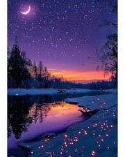 Starry Night Diamond Art Kits for Adults, Stars 5D Diamond Painting Dot Kit f...