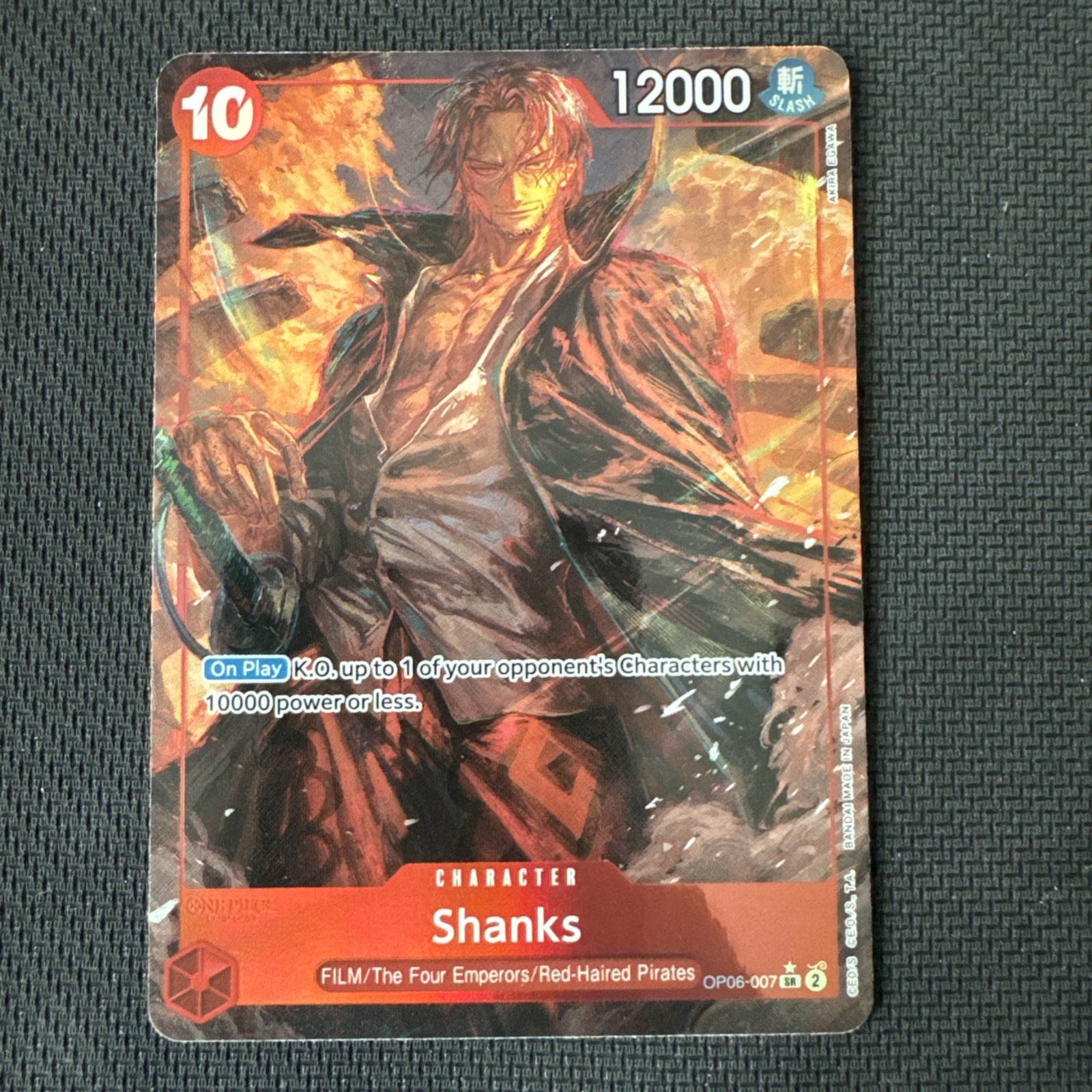 Shanks OP06-007 Wings of the Captain Super Rare Alt Art Foil 12000 Eng