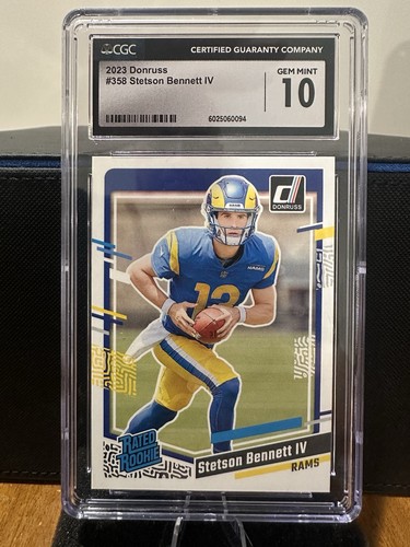 2023 Panini Donruss Stetson Bennett IV Rookie #358 Rams CGC 10 - Picture 1 of 2