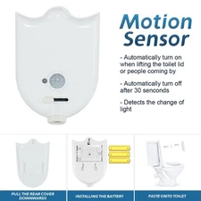 Toilet Night Light | 5 Brightness Levels LED Motion Activated Toilet Lid Light