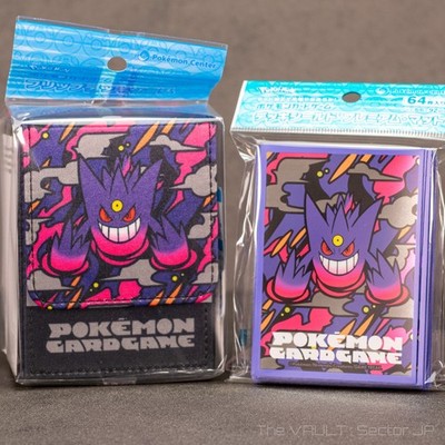 Pokemon Center Mega Gengar Deck Shield Sleeves & Flip Deck Case Japan New