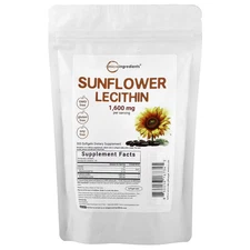 2 X Micro Ingredients, Sunflower Lecithin, 300 Softgels (800 mg per Softgel)