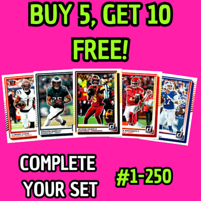 2025 Panini Donruss   BASE Singles #1-250 You Pick and Complete a Set!