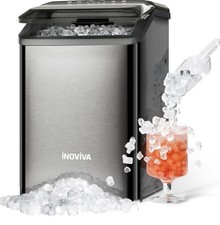 Nugget Ice Maker Countertop, 40lbs/24H Soft Chewable Pellet Ice Machine