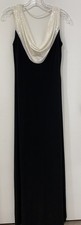 NWT Gorgeous Calvin Klein Long Gown Dress With Sequined Drape Neck Size 4 209
