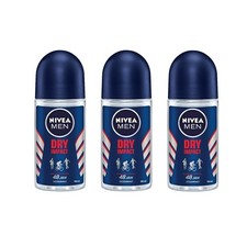 NIVEA MEN Dry Impact Anti-Perspirant Roll-On Deodorant 50ml   48H - 3 Packs