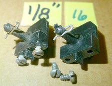 2 Black Pickup Guides 1/32nd Small 1/8" shaft Slot Car Vintage Original Used 16